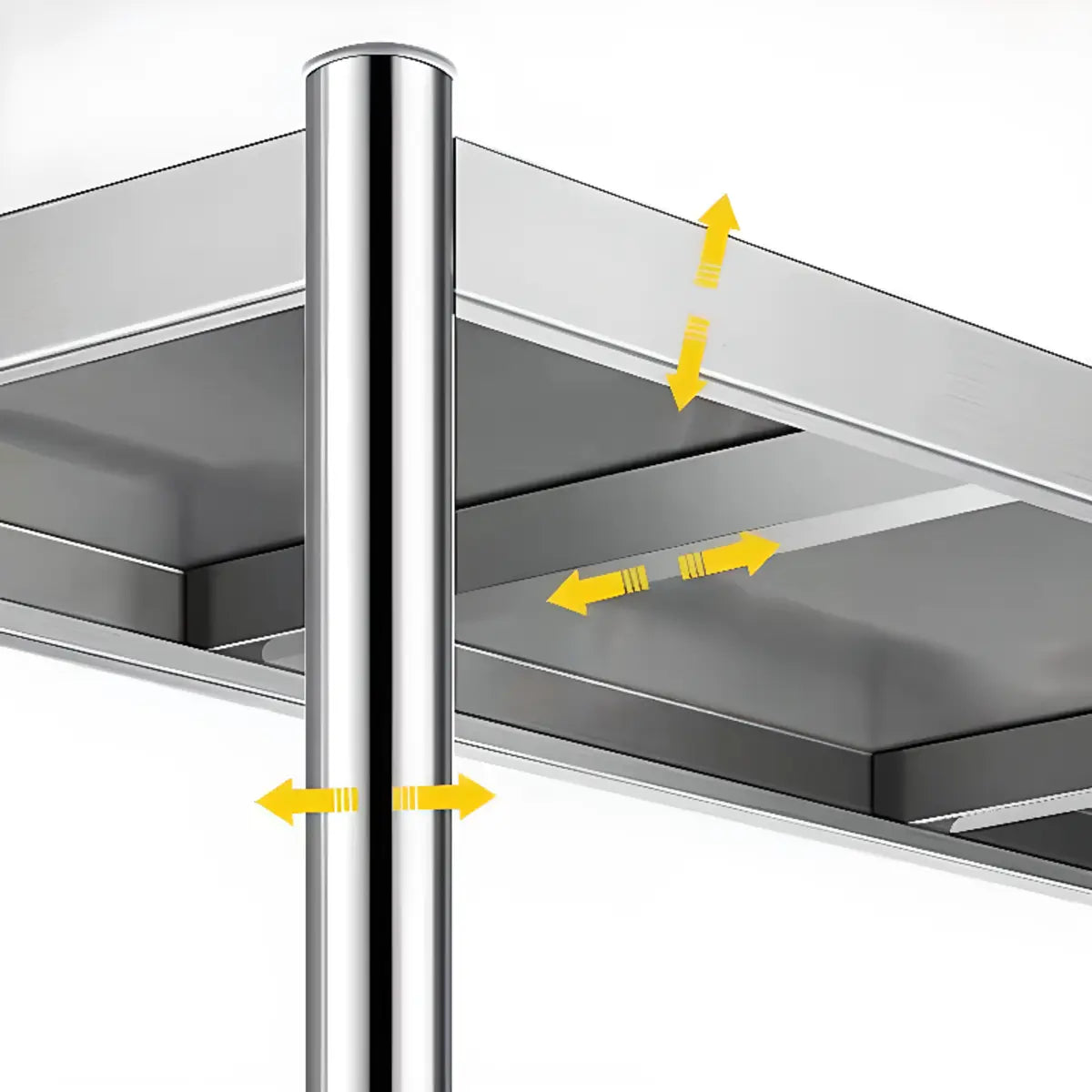 Silver Stainless Steel Countertop Baker's Rack with Shelves