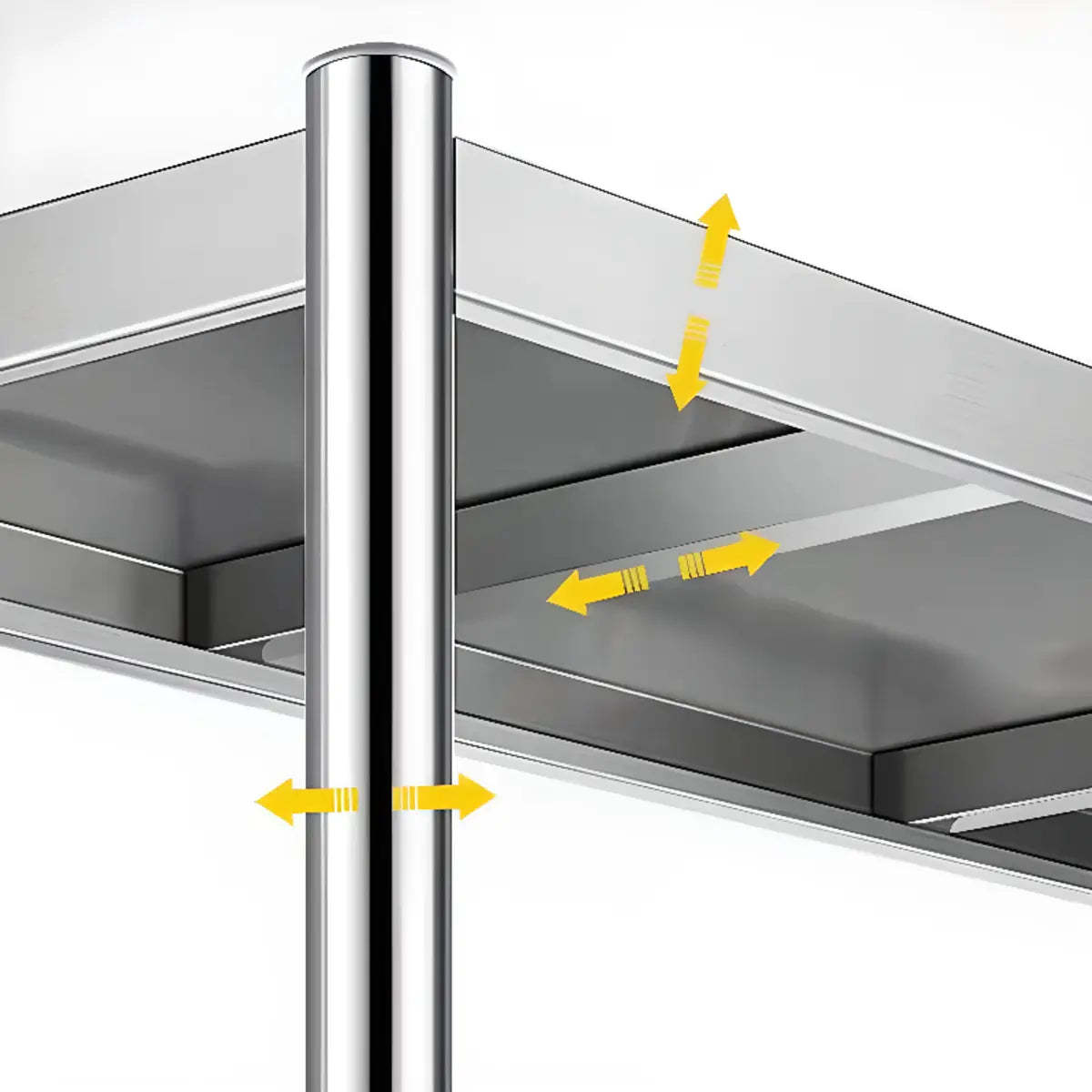 Silver Stainless Steel Countertop Baker's Rack with Shelves