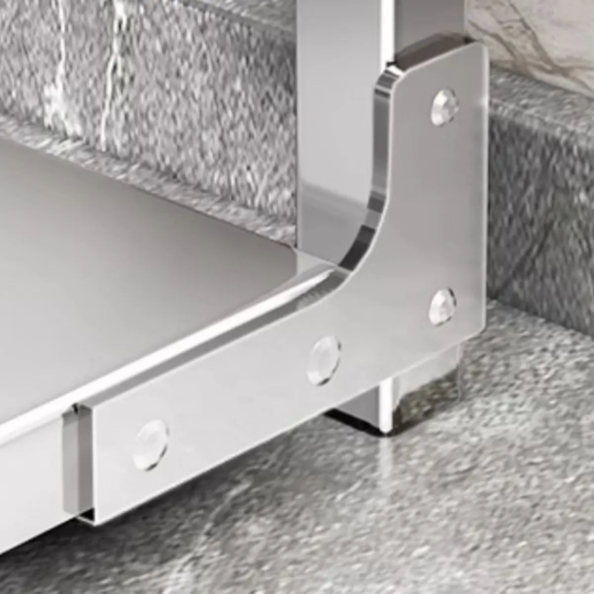 Silver Stainless Steel Narrow Baker's Rack with Shelves