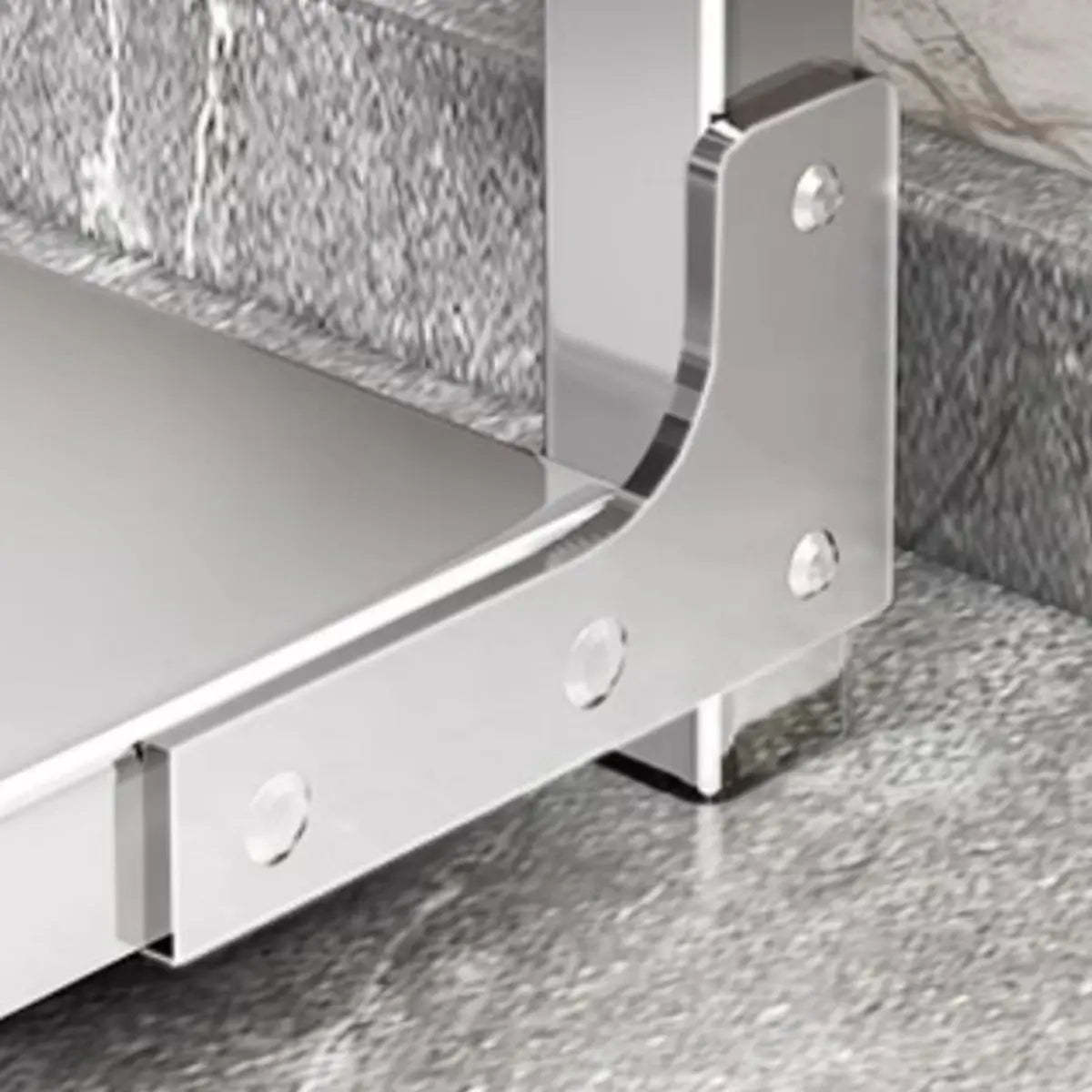 Silver Stainless Steel Narrow Baker's Rack with Shelves