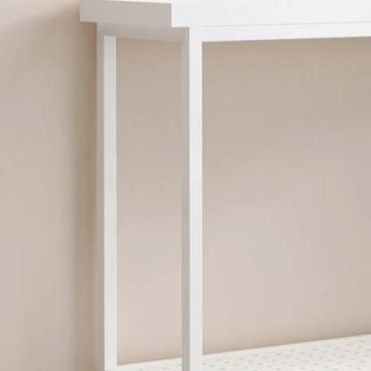 Simple White 2-Tier Rectangular Metal Sliding Plant Stand — 2 / Gold