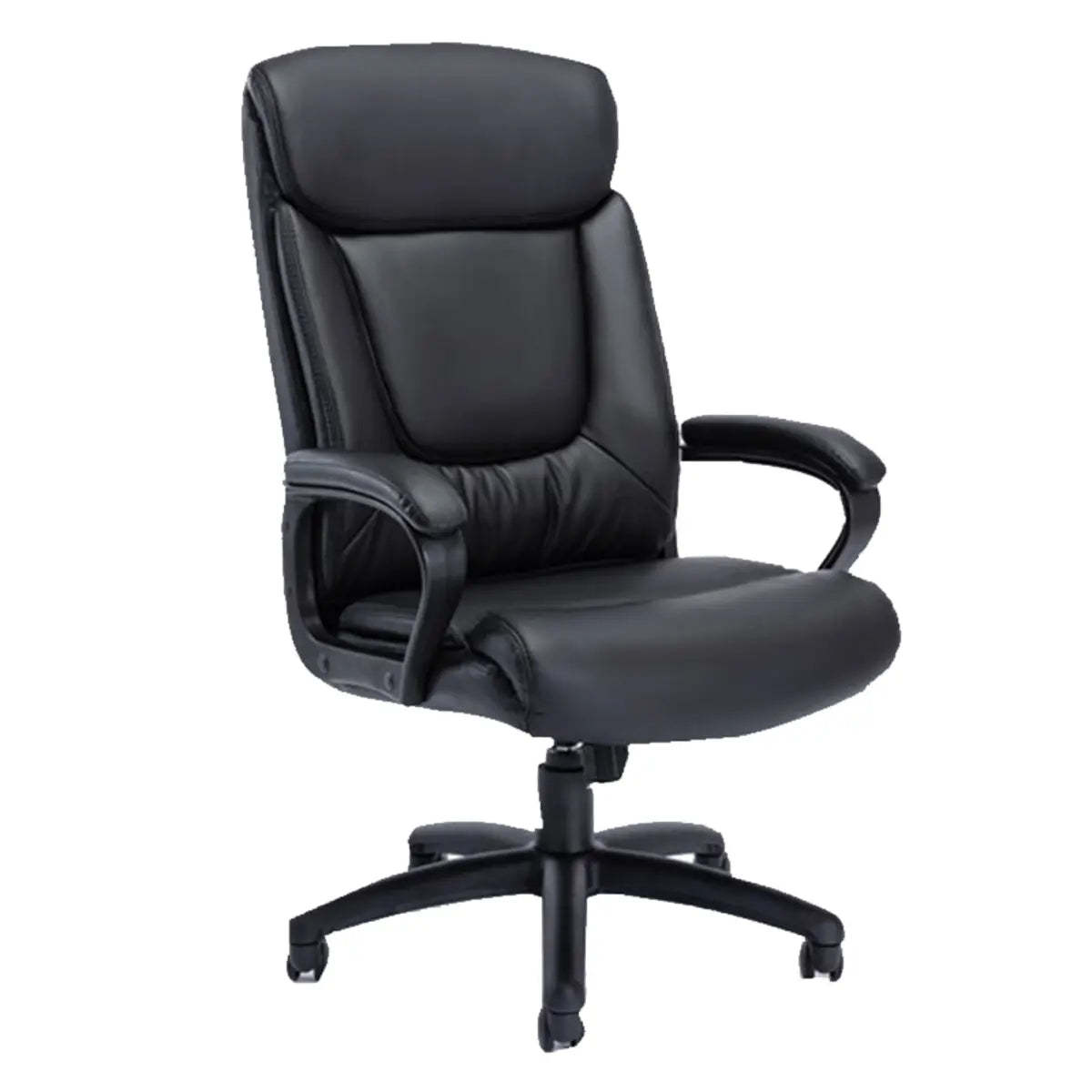 Simple Black Adjustable Ergonomic Leather Office Chair — Brown