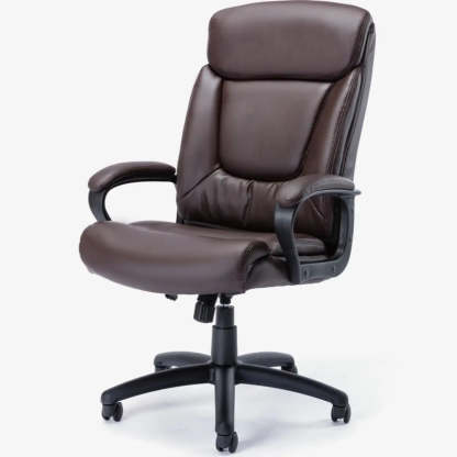 Simple Black Adjustable Ergonomic Leather Office Chair