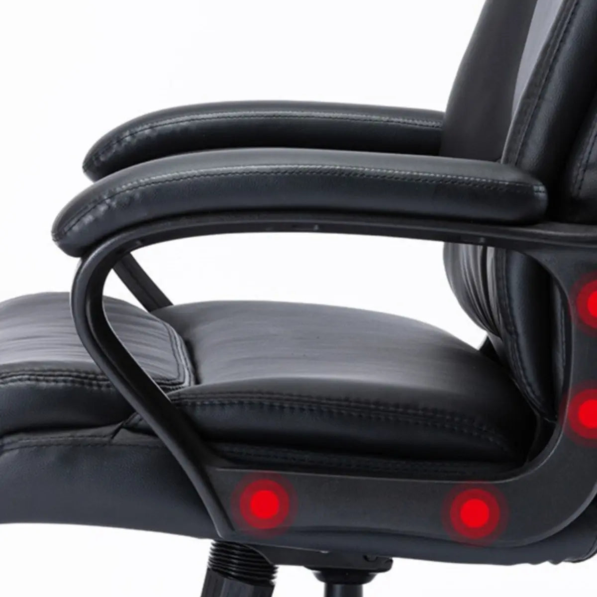 Simple Black Adjustable Ergonomic Leather Office Chair