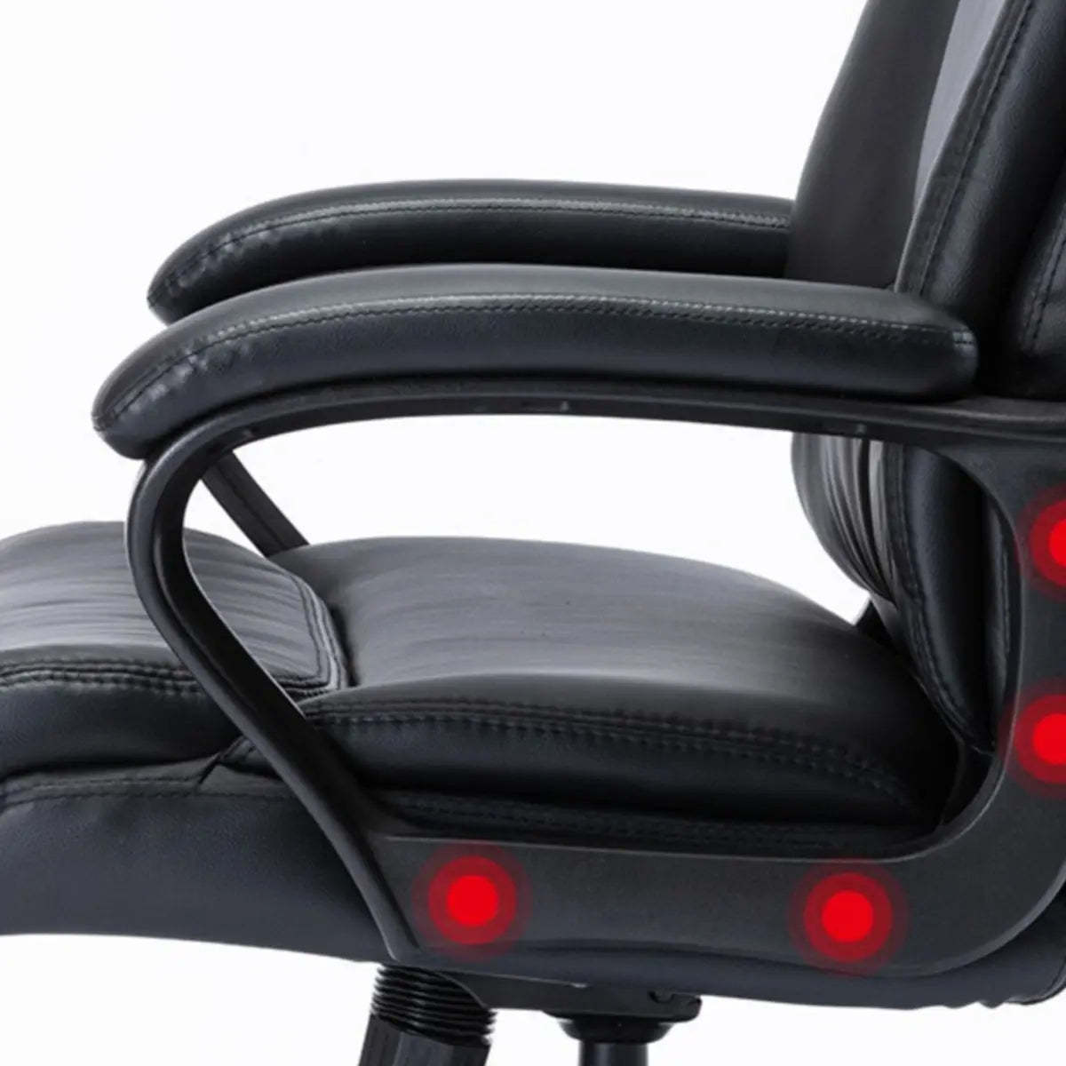 Simple Black Adjustable Ergonomic Leather Office Chair
