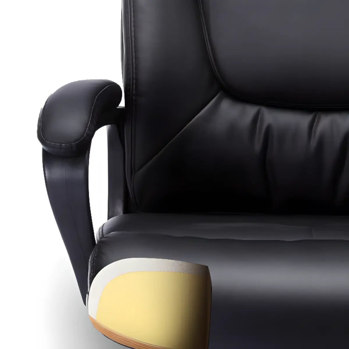 Simple Black Adjustable Ergonomic Leather Office Chair