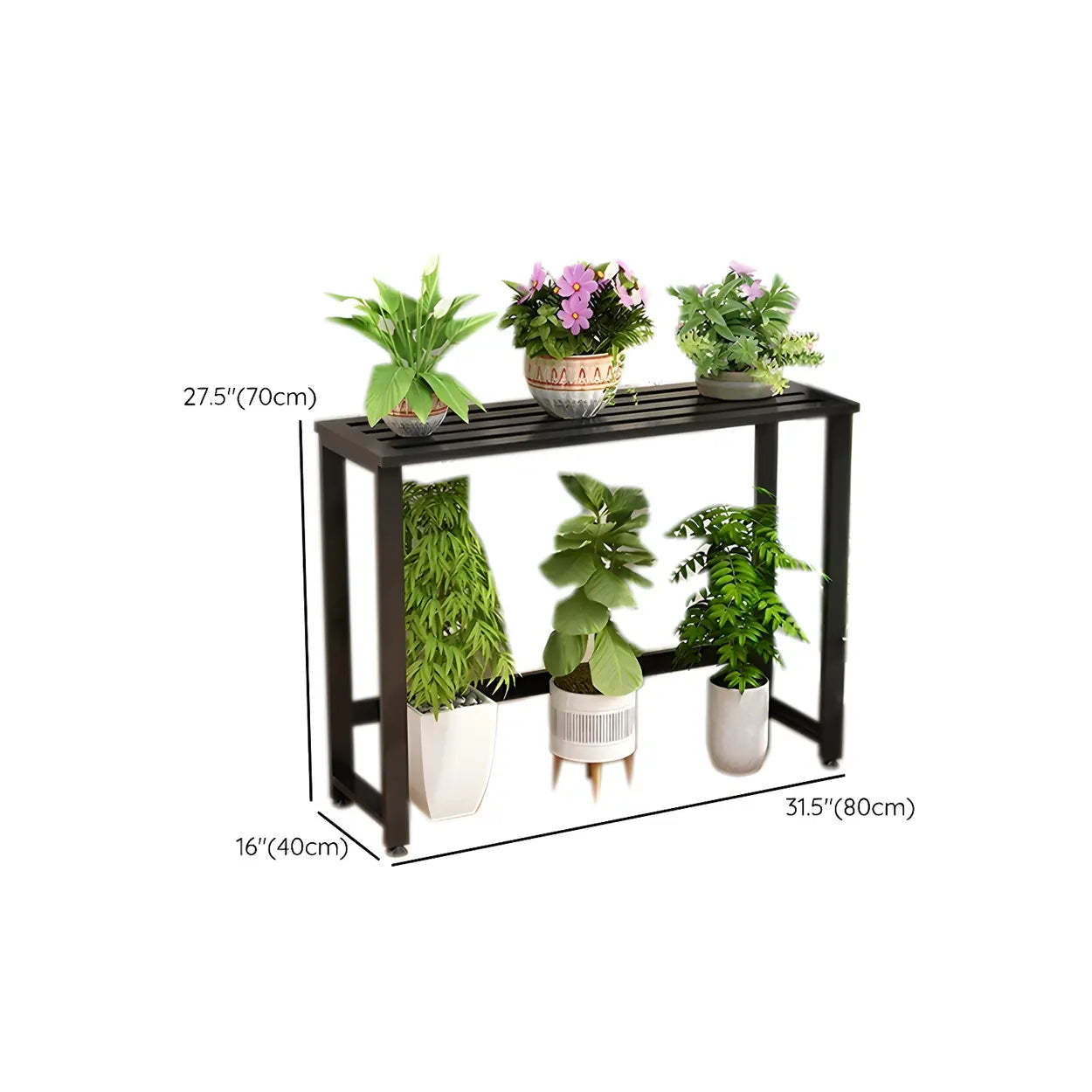 Simple Black Metal Waterproof Plant Stand
