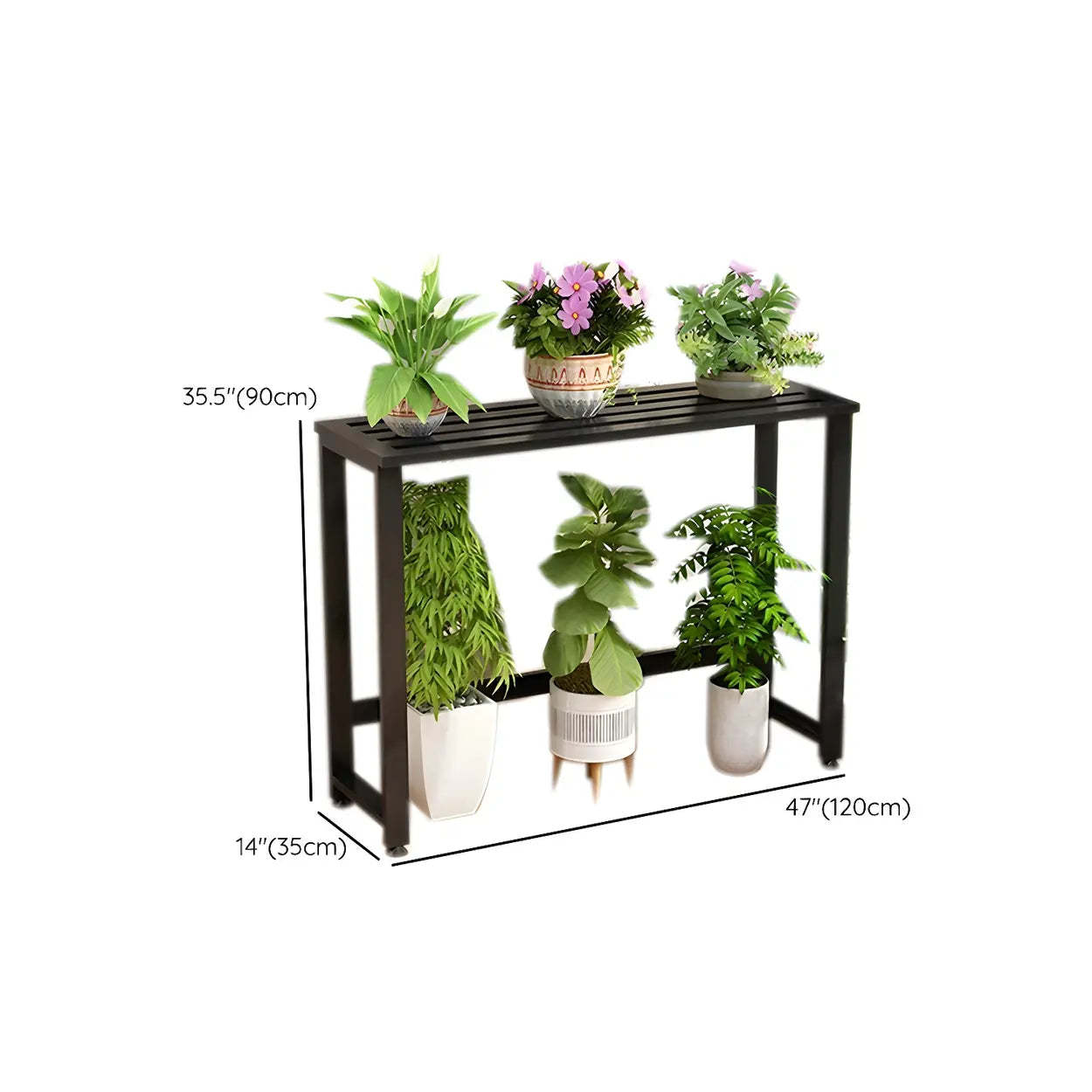 Simple Black Metal Waterproof Plant Stand