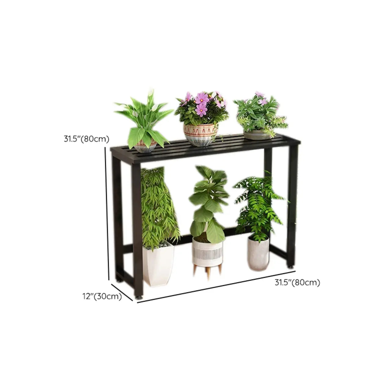 Simple Black Metal Waterproof Plant Stand