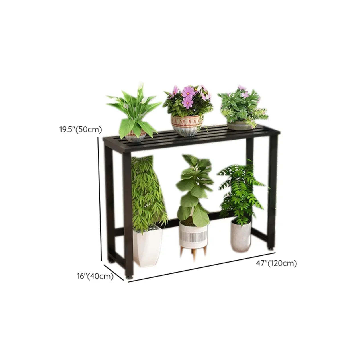 Simple Black Metal Waterproof Plant Stand