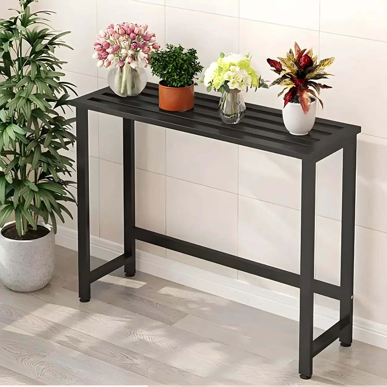 Simple Black Metal Waterproof Plant Stand