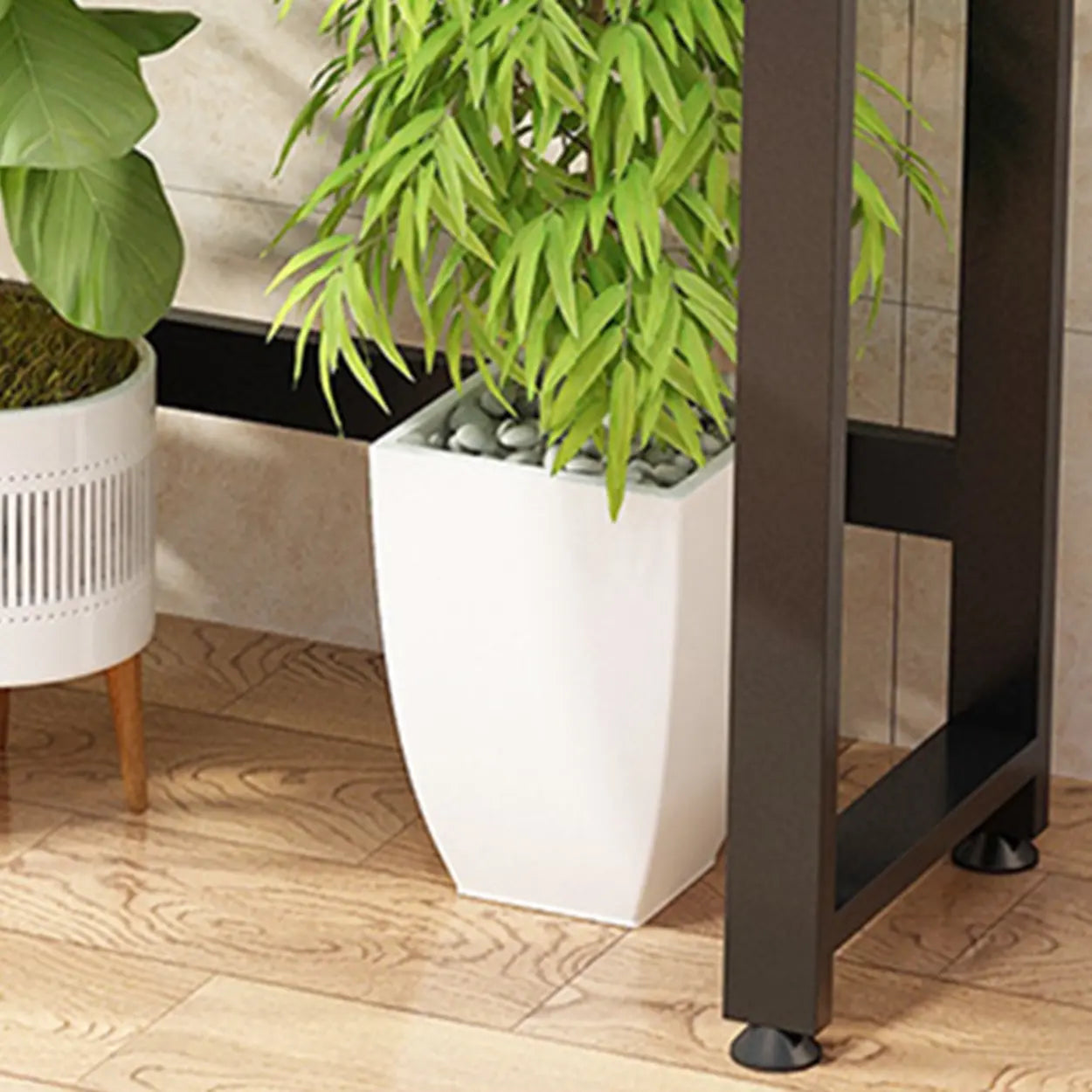 Simple Black Metal Waterproof Plant Stand