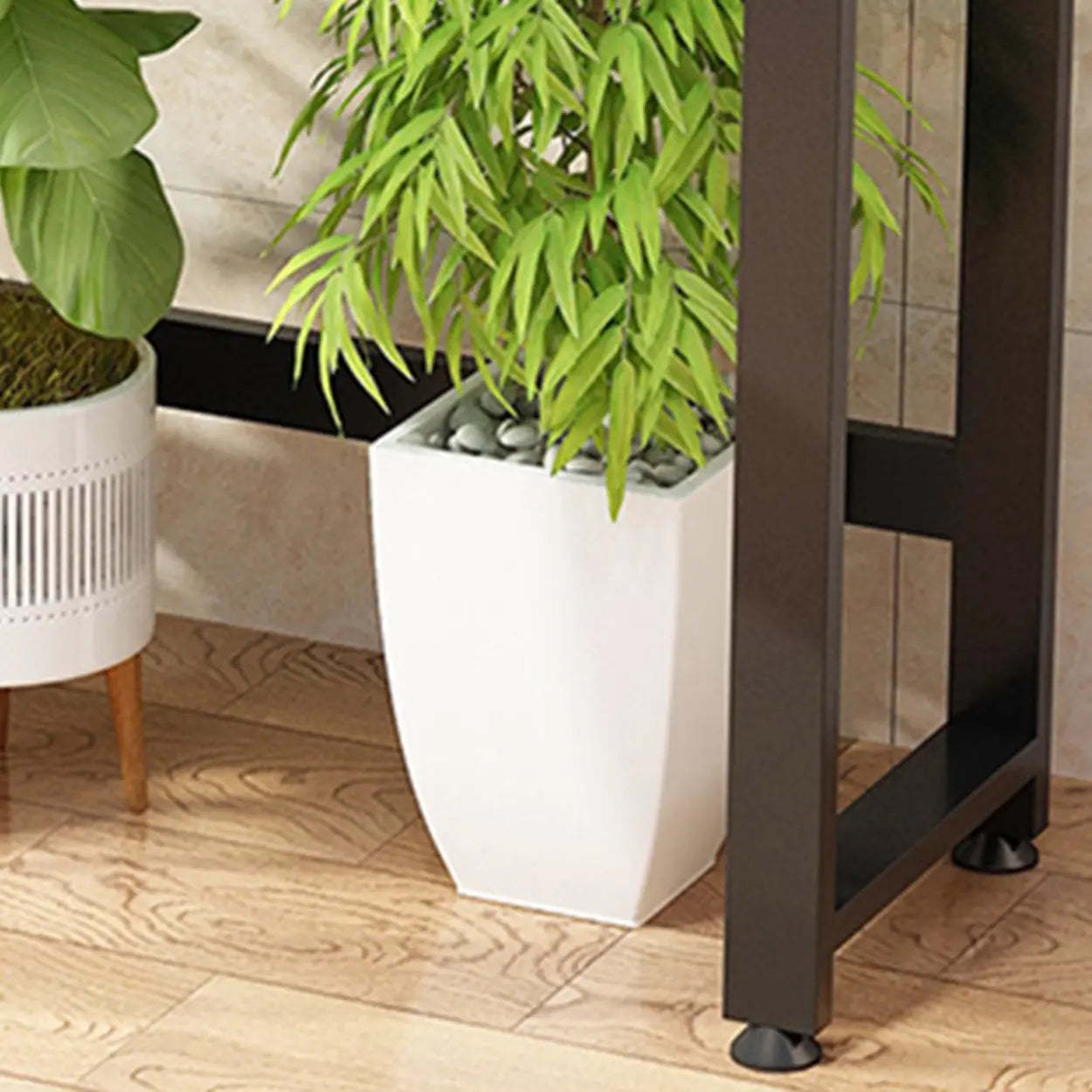 Simple Black Metal Waterproof Plant Stand