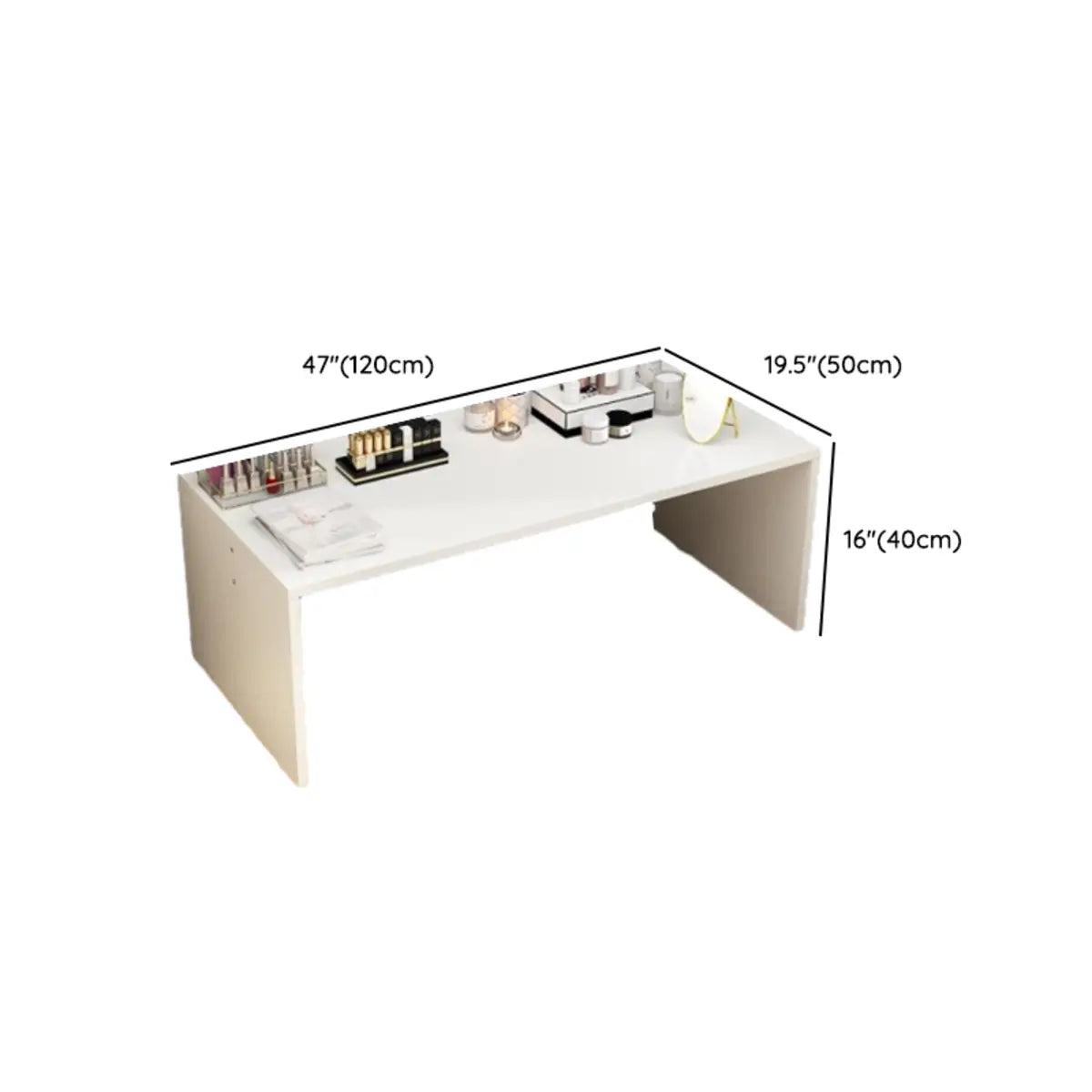 Simple Black Wood Rectangle Sled Coffee Table