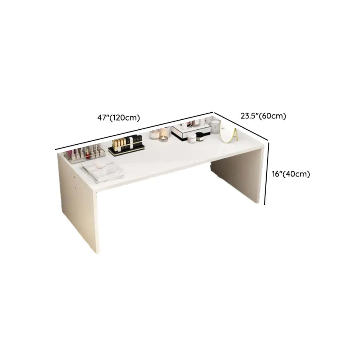Simple Black Wood Rectangle Sled Coffee Table