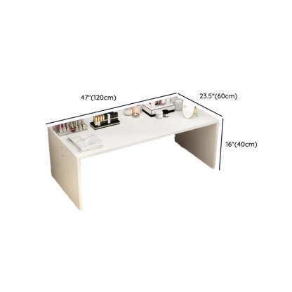 Simple Black Wood Rectangle Sled Coffee Table