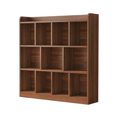 Simple Brown Horizontal Wood Short Bookcase
