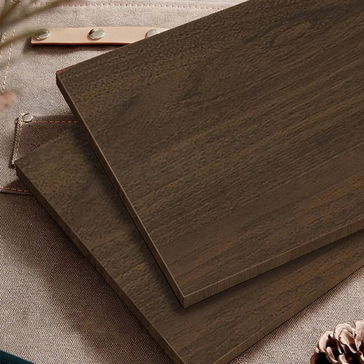 Simple Brown Wood Rectangle Sled Computer Desk