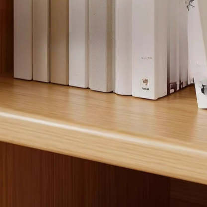 Modular Cube Wood Wide Bookcase — Nut-Brown