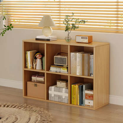 Modular Cube Wood Wide Bookcase