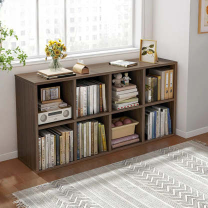 Modular Cube Wood Wide Bookcase