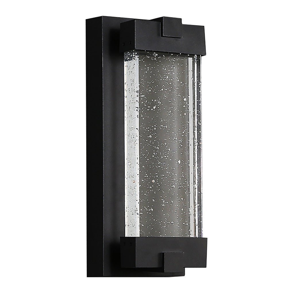 Rectangular Bubbles Crystal Waterproof COB Black Outdoor Wall Lights-Lighom