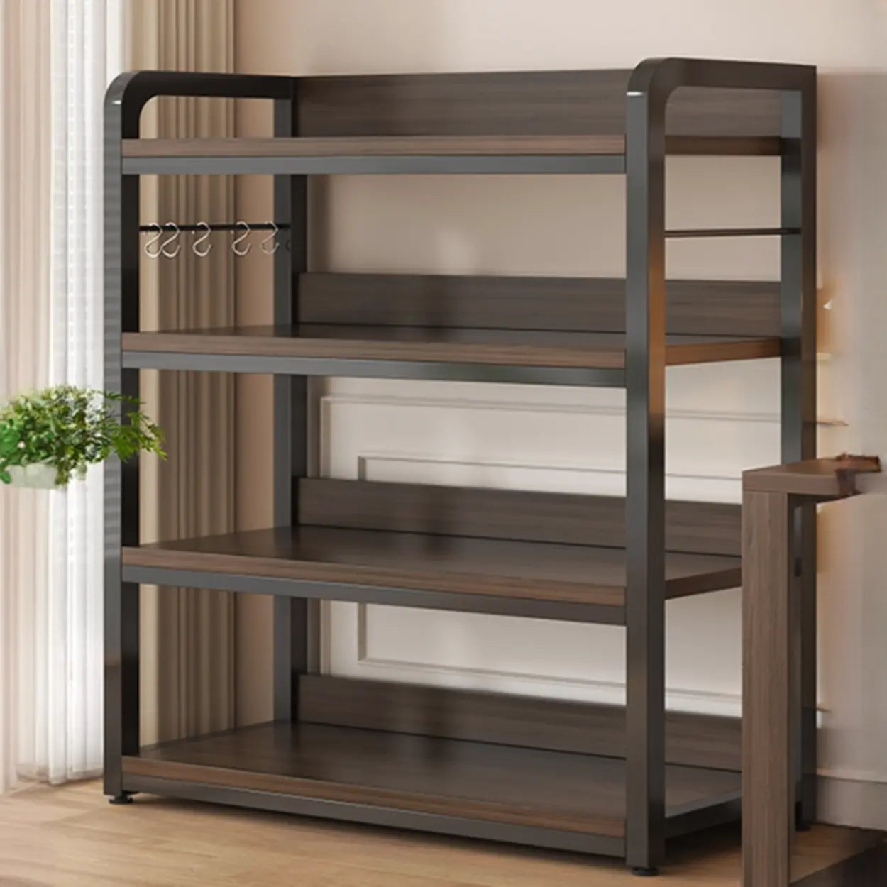 Steel Open-Back Vertical Bookshelf