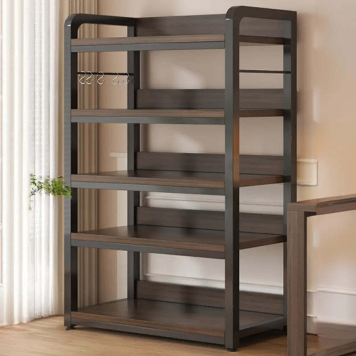 Steel Open-Back Vertical Bookshelf