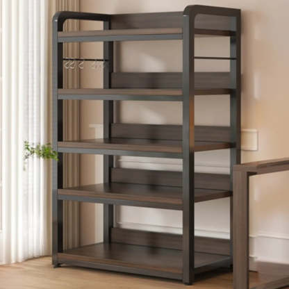 Steel Open-Back Vertical Bookshelf