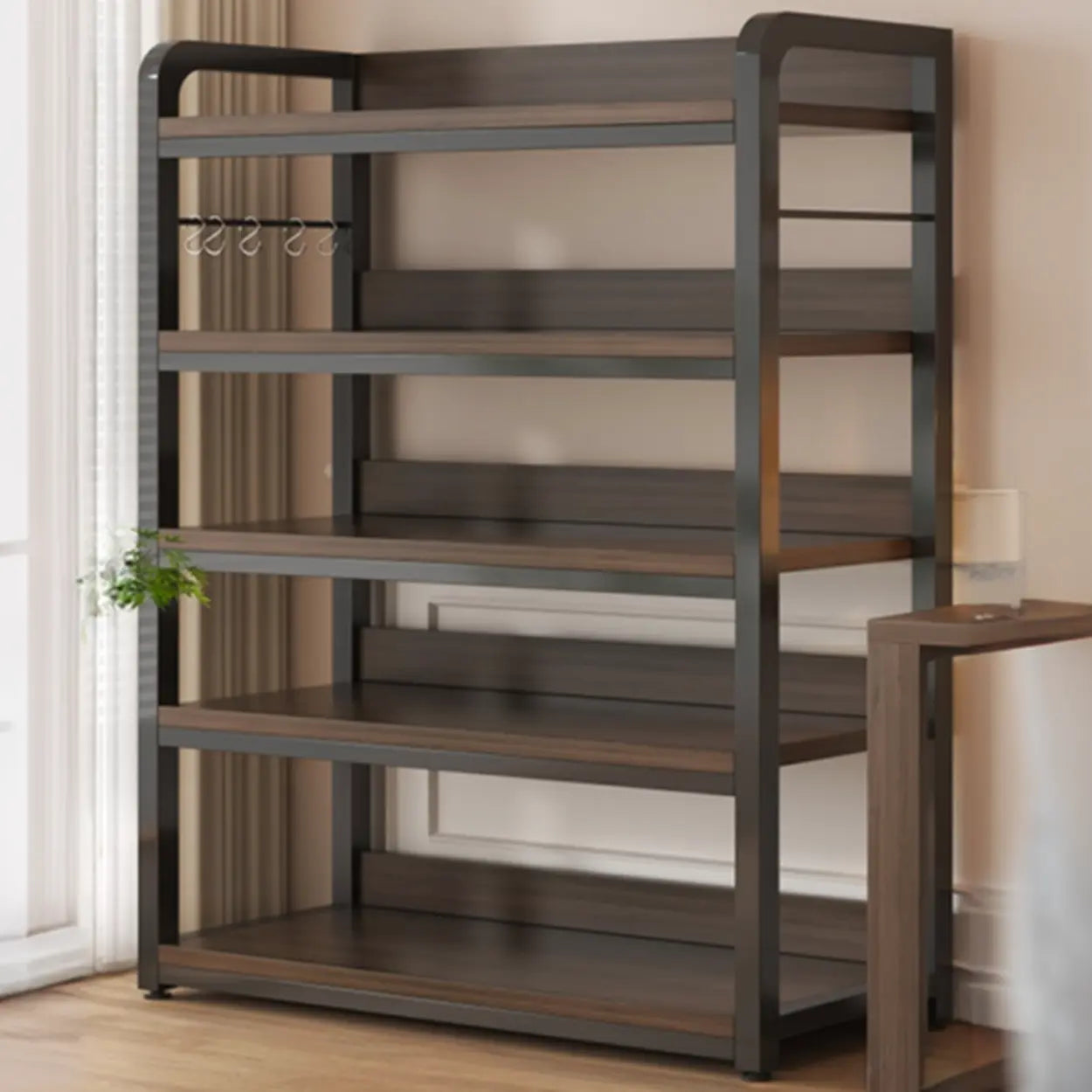 Steel Open-Back Vertical Bookshelf
