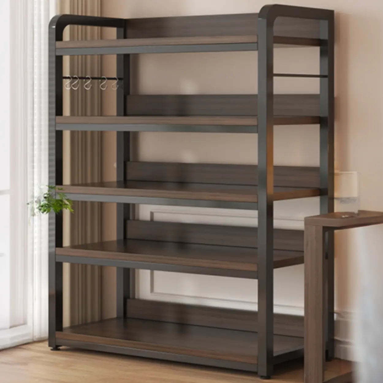 Steel Open-Back Vertical Bookshelf