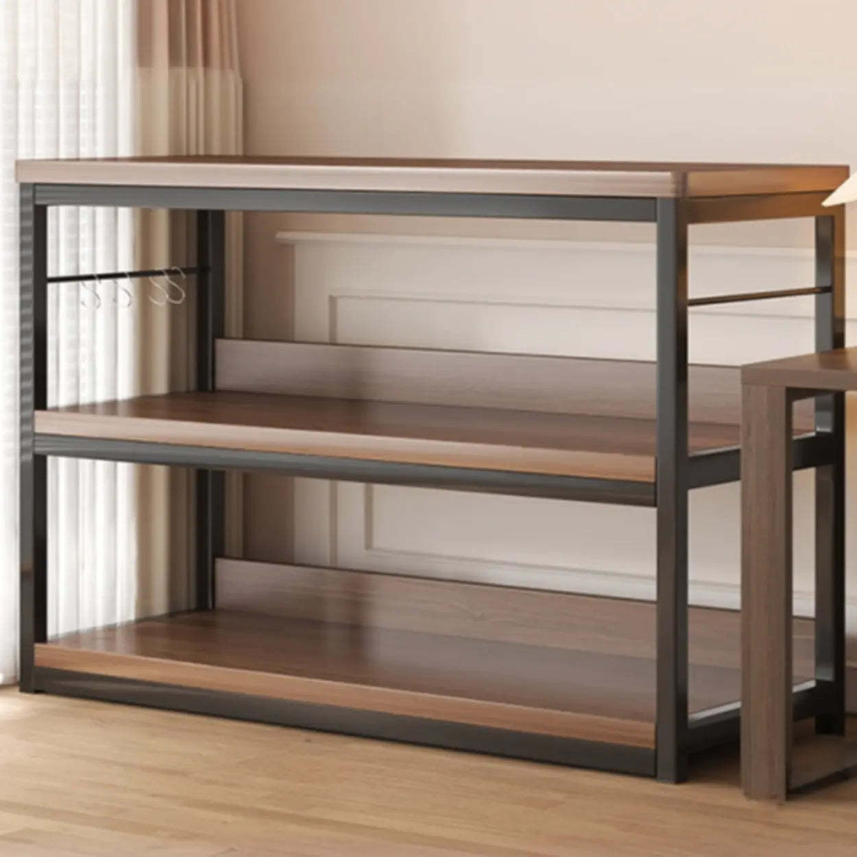 Steel Open-Back Vertical Bookshelf