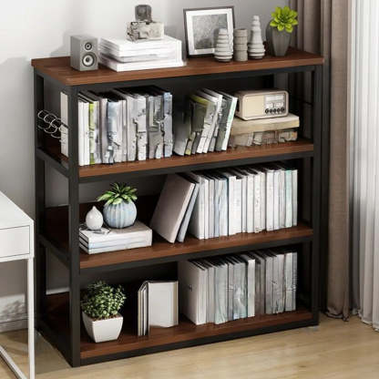 Steel Open-Back Vertical Bookshelf