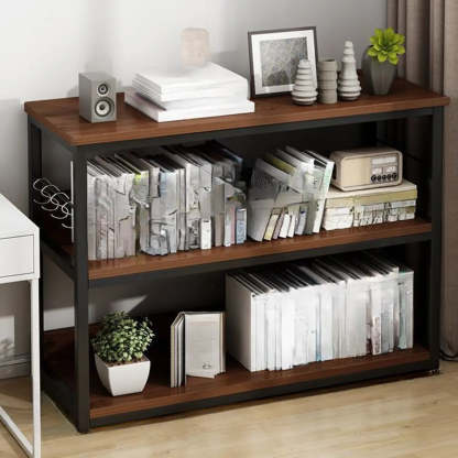 Steel Open-Back Vertical Bookshelf