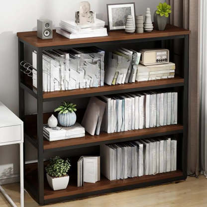 Steel Open-Back Vertical Bookshelf