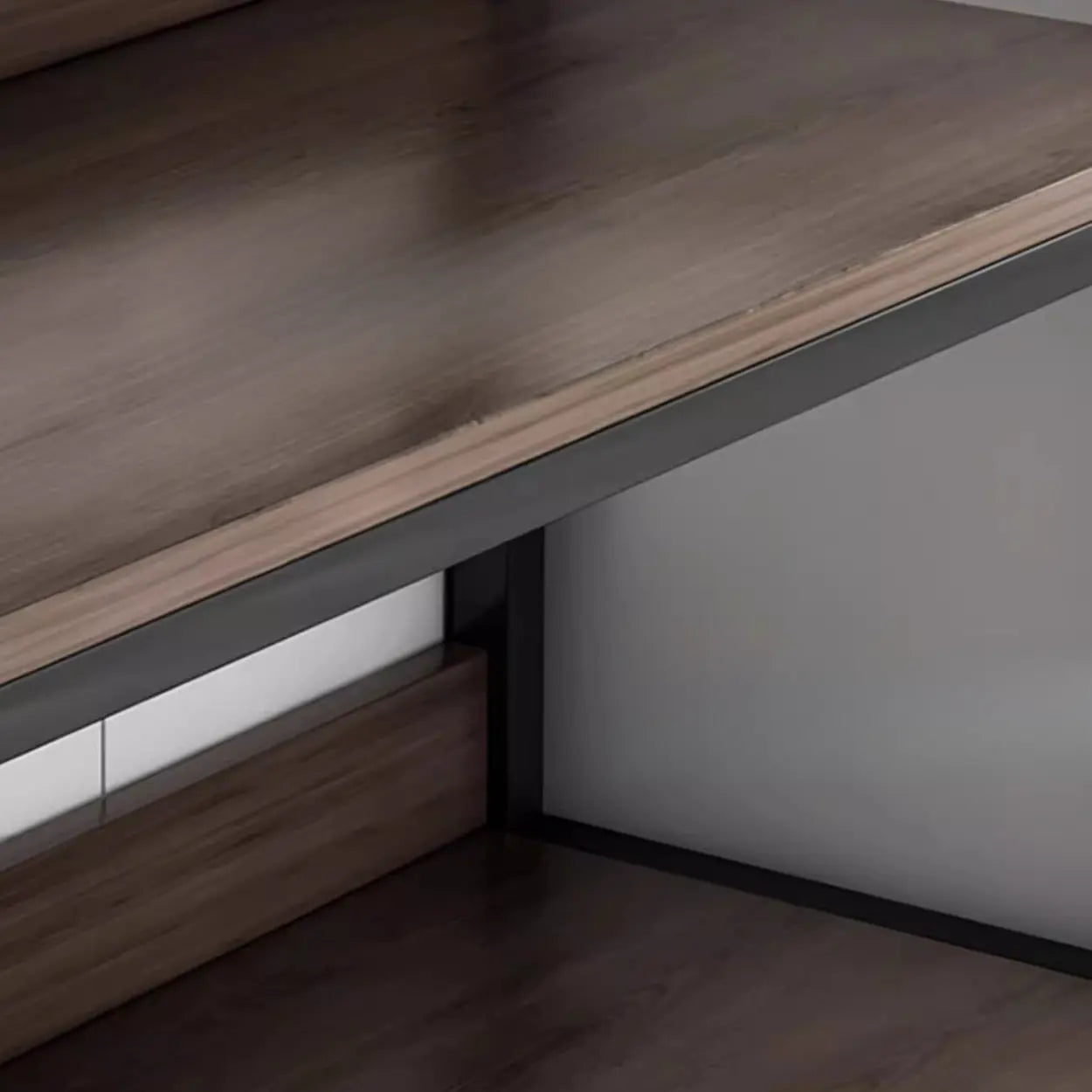 Steel Open-Back Vertical Bookshelf