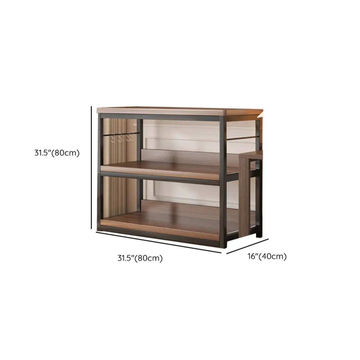Steel Open-Back Vertical Bookshelf