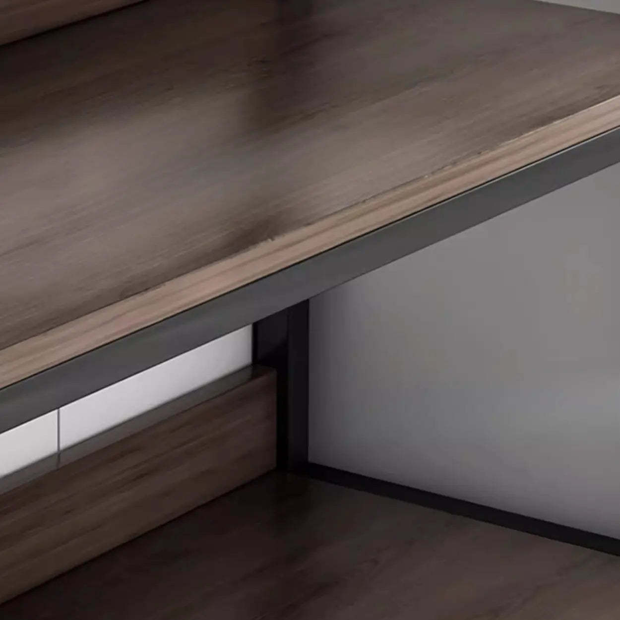 Steel Open-Back Vertical Bookshelf