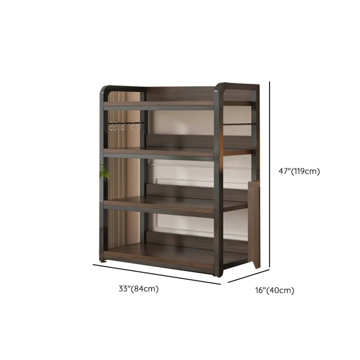 Steel Open-Back Vertical Bookshelf