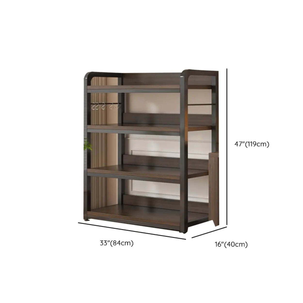 Steel Open-Back Vertical Bookshelf