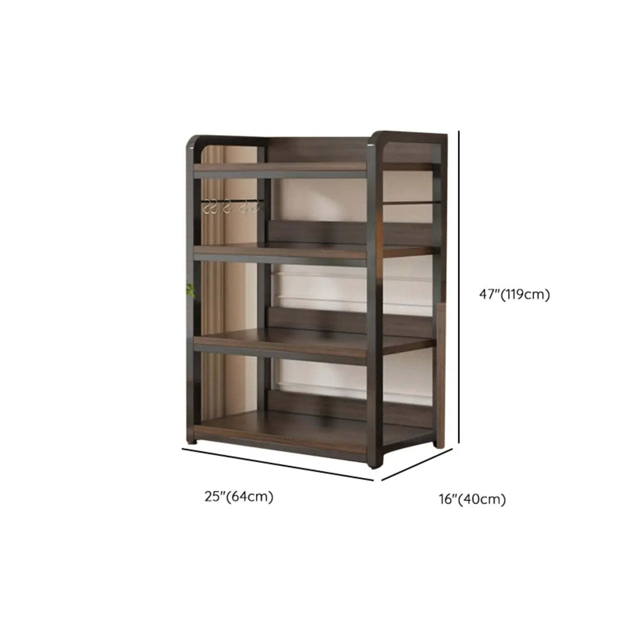 Steel Open-Back Vertical Bookshelf