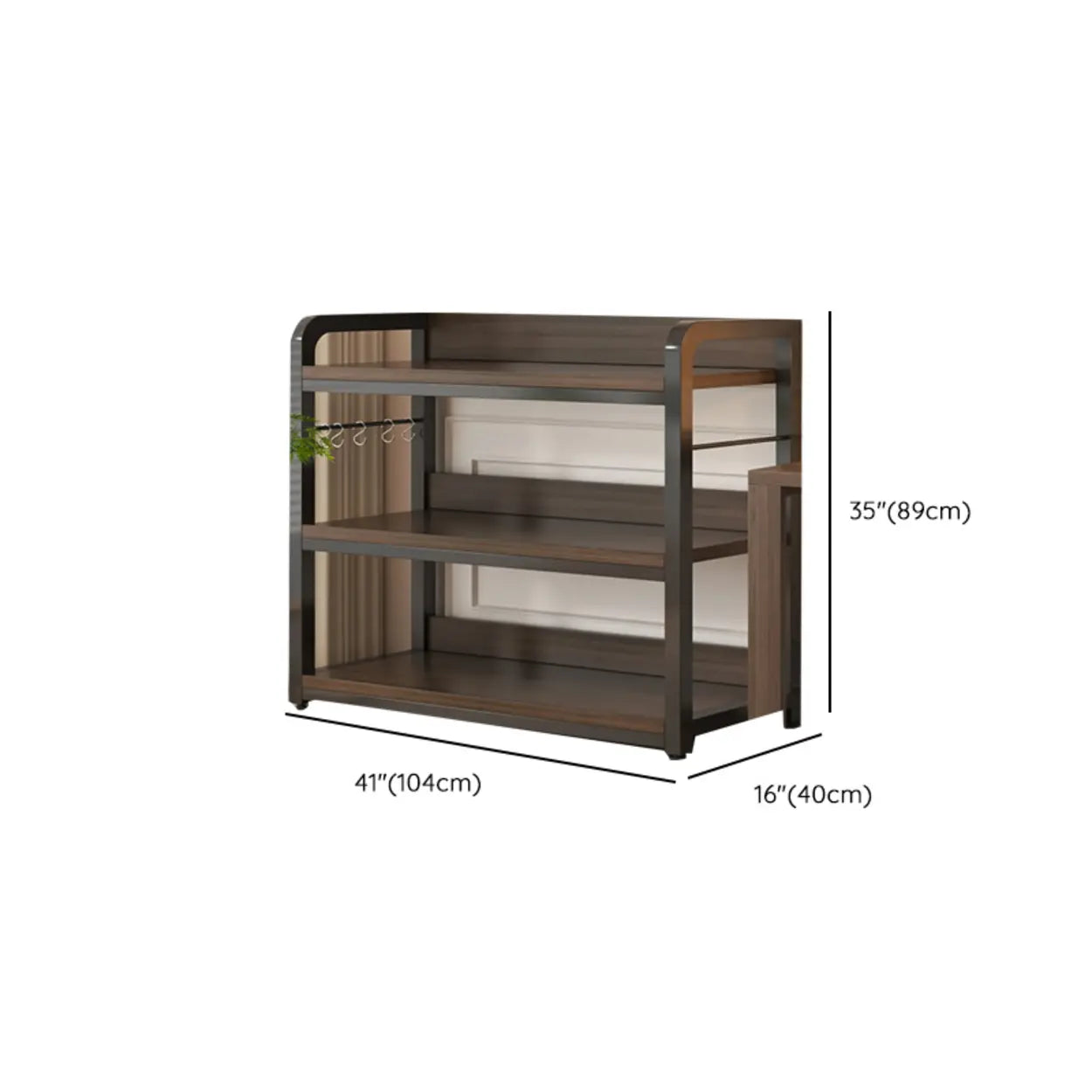 Steel Open-Back Vertical Bookshelf