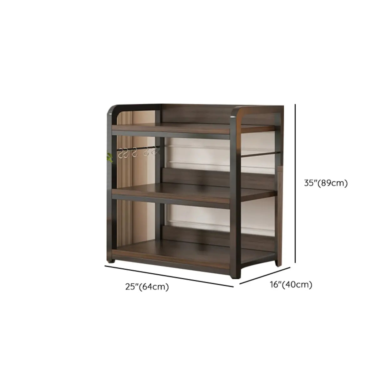 Steel Open-Back Vertical Bookshelf
