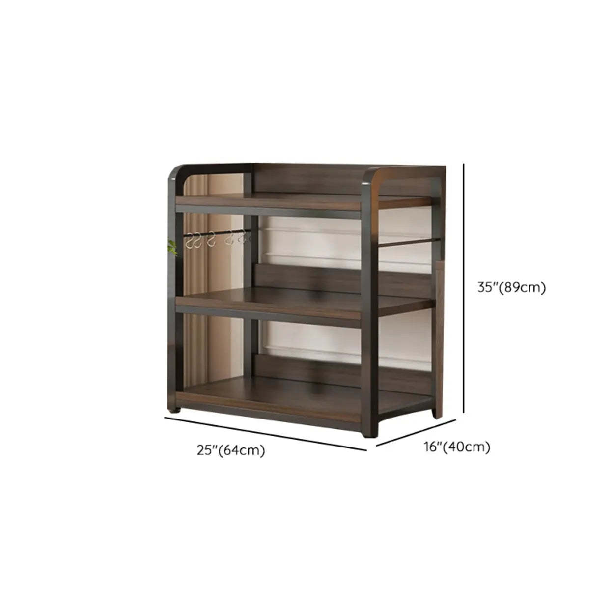 Steel Open-Back Vertical Bookshelf