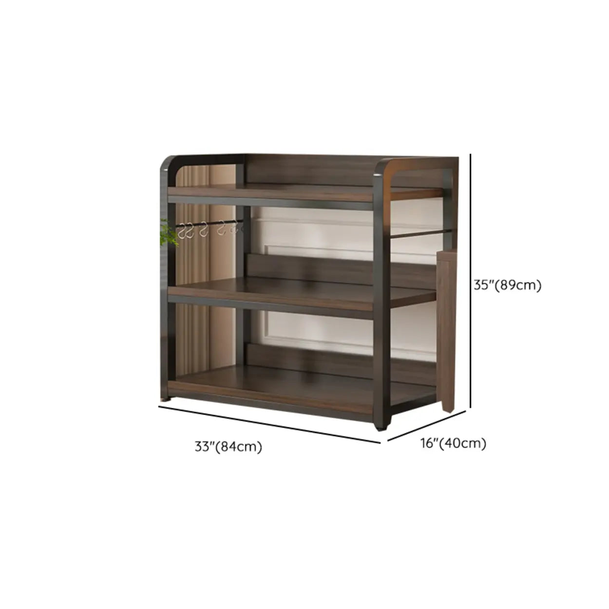 Steel Open-Back Vertical Bookshelf
