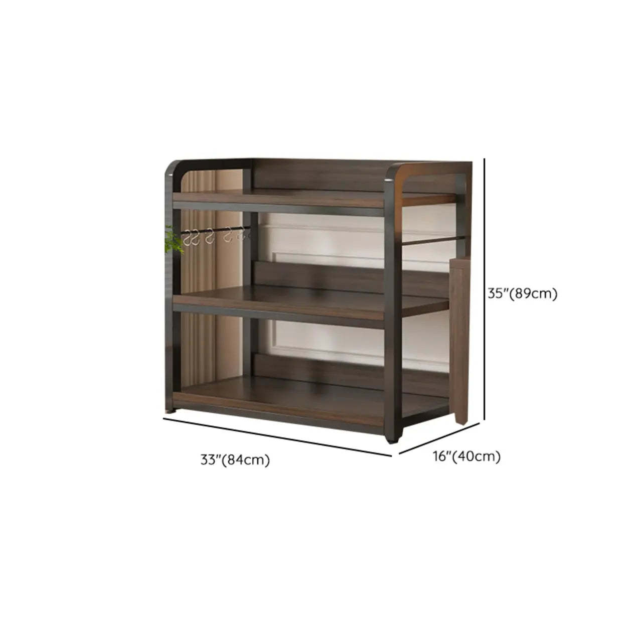 Steel Open-Back Vertical Bookshelf