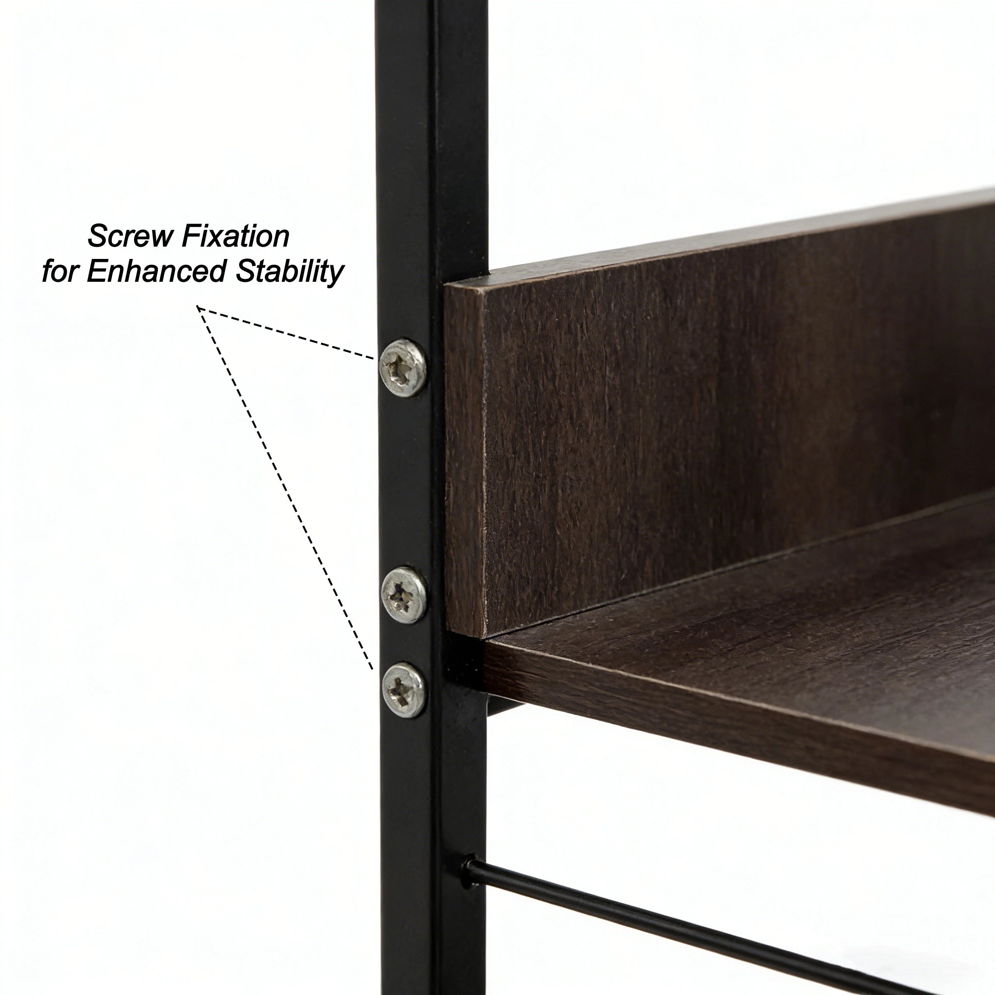 Steel Open-Back Vertical Bookshelf