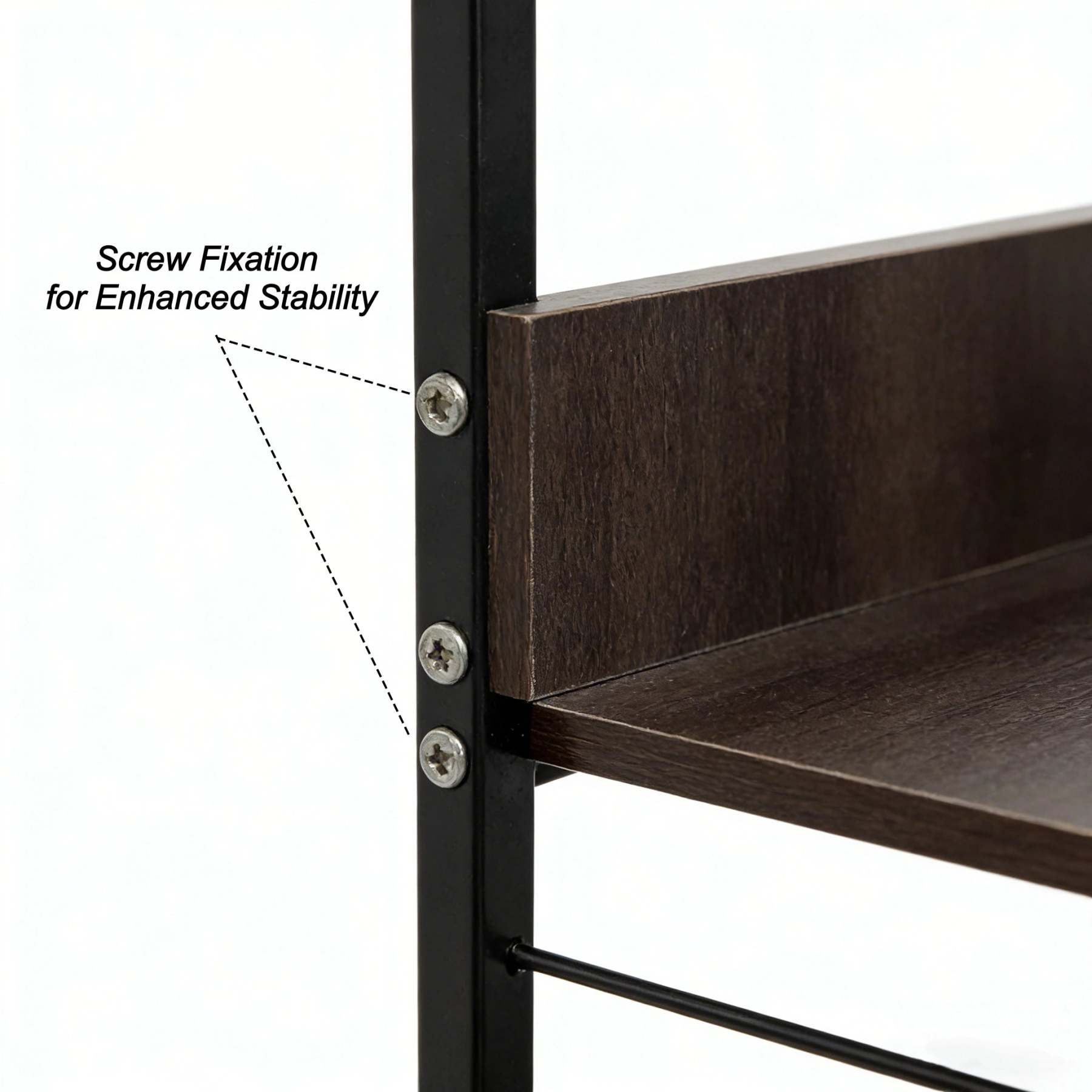 Steel Open-Back Vertical Bookshelf