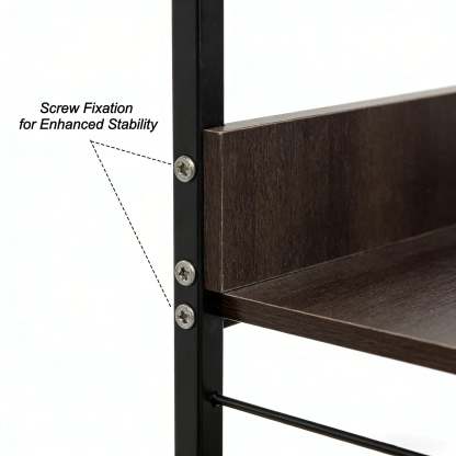 Steel Open-Back Vertical Bookshelf