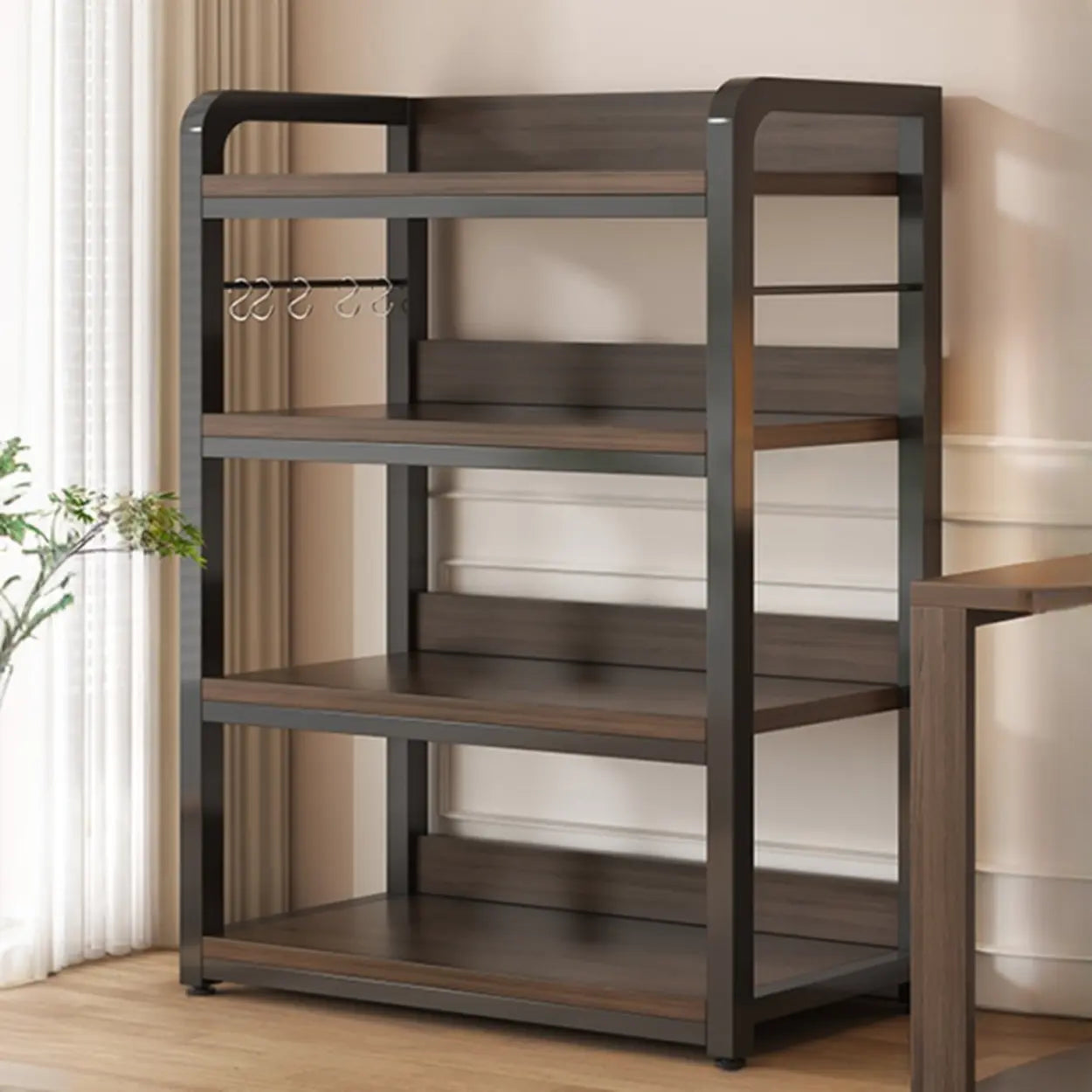 Steel Open-Back Vertical Bookshelf